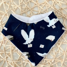 Bavoir-Bandana hiboux magiques