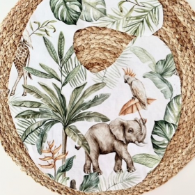 Bavoir sounds of safari elephant