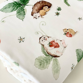 Couverture bébé fraise