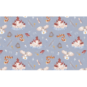 Tour de lit école de magie bleu