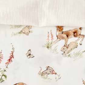 Couverture d'été bébé biche et lapin