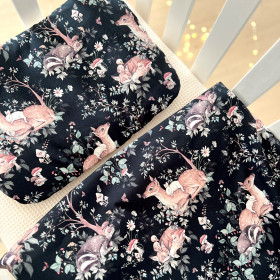 Coussin plat forêt magique noir