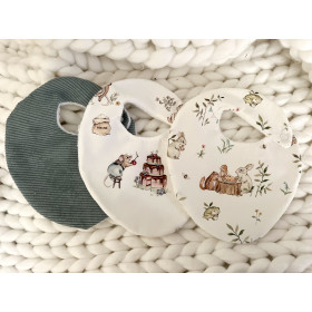 Trio de bavoirs gourmandise bleu