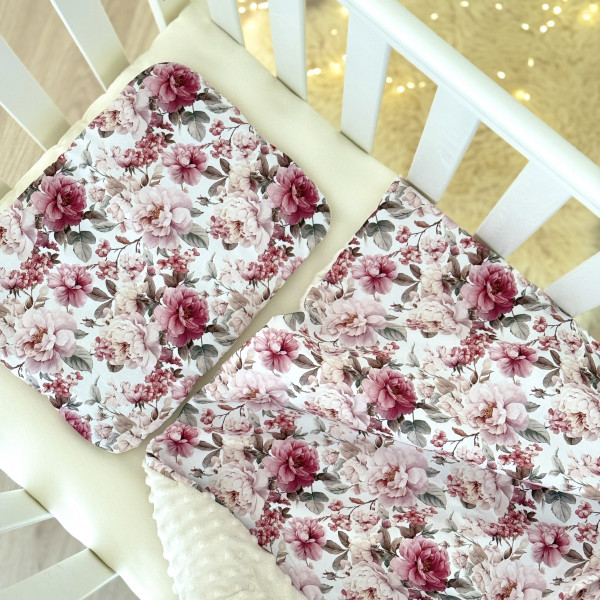 Couverture bébé vintage roses